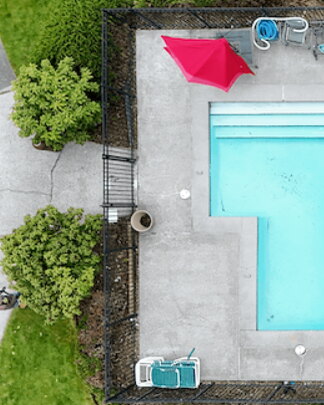 Same pool deck clean and bright