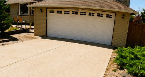Same driveway after pressure washing